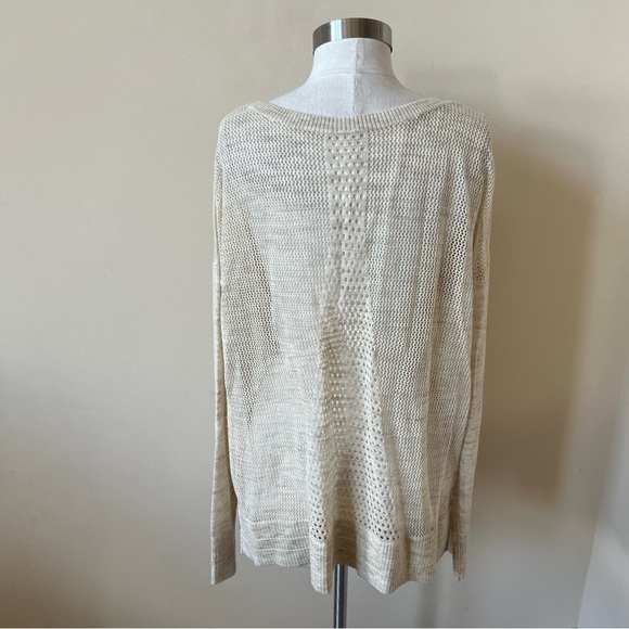 Lululemon Well Being Open Knit Crewneck Sweater Cream 26101 - Picture 7 of 12